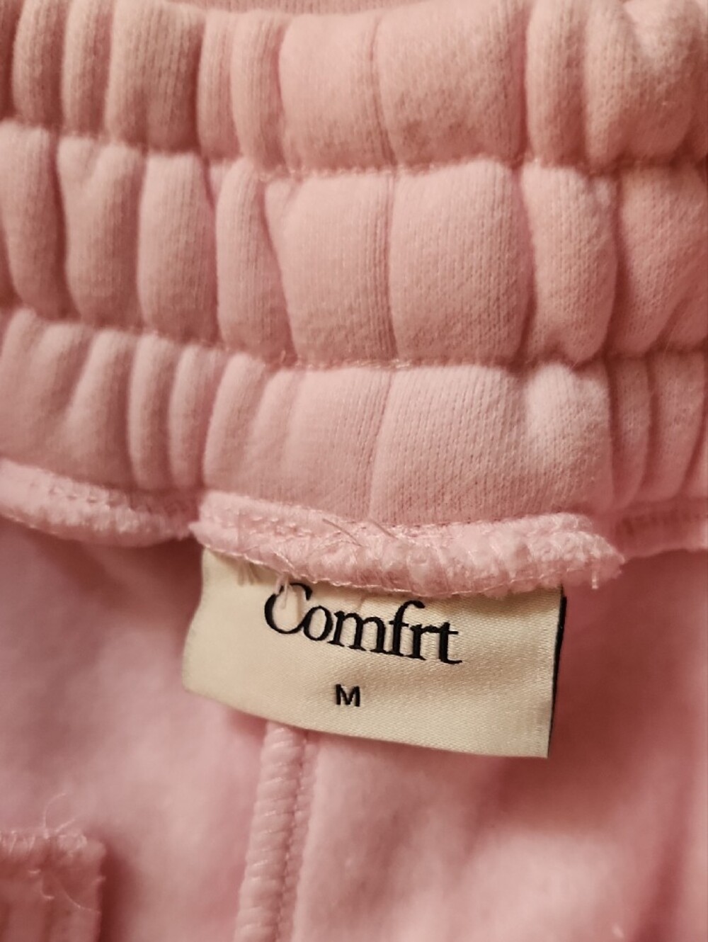 Women's Comfrt' Light Pink Cozy Track Joggers - Picture 2 of 2